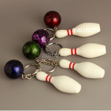 New Fashion Keychain  bowling Pendants DIY Men Jewelry Car Key Chain Ring Holder Souvenir For Gift 2024 - buy cheap
