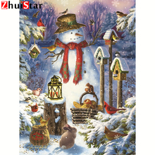 Zhui star 5D DIY Full square diamond painting Snowman in the Wild Diamond embroidery Cross Stitch Rhinestone mosaic decor XY1 2024 - buy cheap