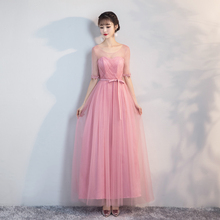 New Design Sexy Sweet Long Pink Bridesmaid Prom Wedding Party Sister Elegant For Women Wedding Guest Dresses 8860 2024 - buy cheap