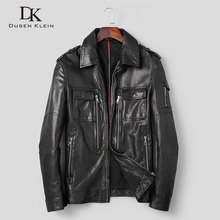 Men Genuine Leather Jacket Real Sheepskin Jackets Casual Short Black Pockets 2019 Autumn New Jacket for Man Washed Leather s9020 2024 - buy cheap