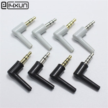 10pcs 3.5mm 3 4 Pole Stereo Headset Plug 90 degrees soldering audio plugs with housing DIY headphone connector 2024 - buy cheap
