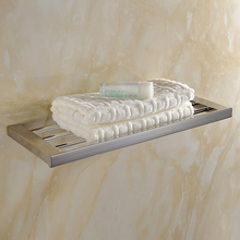 2016 cuadrado SUS 304 Acero inoxidable toallero individual toallero espejo pulido cromo acabado 60 cm de longitud accesorios de baño 2024 - compra barato