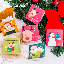 12 pcs/lot Kawaii Mini Christmas Greeting Card With Envelope Cute Christmas Day Blessing Message paste Card Party Decoration 2024 - buy cheap