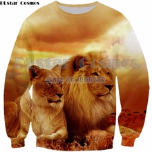 PLstar Cosmos Lion Animal Style New Style Sweatshirt new style fashion hoodies tops drop shipping 2024 - buy cheap