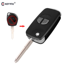 KEYYOU Modified Flip Key Shell For Suzuki SX4 Swift Grage Vitara Alto 2 Button Folding Car Remote Key Case Shell With Button Pad 2024 - buy cheap