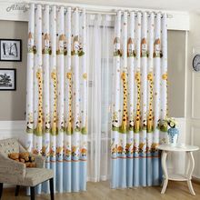 1Pcs Blackout Cortinas Cartoon Giraffe Curtains For Children Room Boy And Girl Room Decor Voile Curtain Living Room Home Decor 2024 - buy cheap