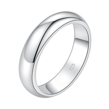 Anillo de plata plateado brillante para hombre y mujer, joyería redonda, ABGTSFOS, OOJGXNCD 2024 - compra barato