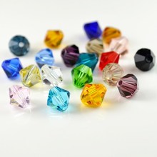 500pcs (4mm-8mm) shiny faceted premium crystal beads mixed colors and sizes BICONE Crystal Beads 2024 - buy cheap