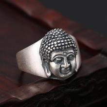 100% 990 серебряное кольцо-статуя Будды Сакьямуни тибетское кольцо Будды 2024 - купить недорого