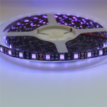 Tira de luces Led UV 5050 SMD, 60leds/m 395-405nm, diodo LED ultravioleta púrpura, lámpara de cinta Flexible para esterilización, detector de dinero 2024 - compra barato