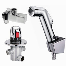 Thermostatic Bidet Faucets Mixers Taps + abs handheld shower +Shower Holder + Shower Hose BD198 2024 - buy cheap
