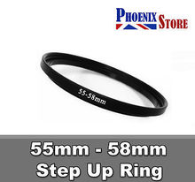 Adaptador de anillo de ajuste de lente, 10 Uds., 55mm a 58mm, 55-58mm, venta al por mayor 2024 - compra barato