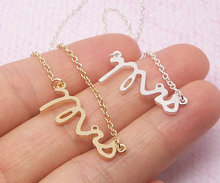 English Name Logo Simple Dainty Alphabet Mrs pendant charm Necklace Small Stamped Word Initial Tiny Love Letter Necklace jewelry 2024 - buy cheap