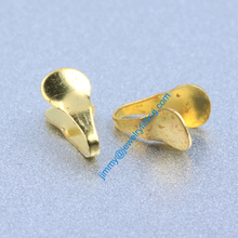 2013 jewelry findings Base metal foldover crimps Chain end caps for chain welding die struck 4*8.4mm 2024 - buy cheap