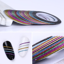 Набор цветных матовых стикеров для дизайна ногтей, 13 рулонов, 1 мм, многоцветные клейкие ленты, наклейки для дизайна ногтей, украшения ногтей 2024 - купить недорого