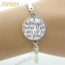 TAFREE Brand Bracelet I Solemnly Swear That I Am Up To No Good new jewelry For Kids Summer style Children's Gifts D49 2024 - buy cheap