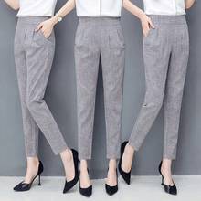 Cotton Linen Pants for Women Trousers Loose Casual Solid Color Women Harem Pants Plus Size Capri Women's Summer 2024 - buy cheap