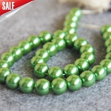 New For Necklace&Bracelet 10mm Green Shell Pearl Beads SeaShell DIY Gift For Women Girl Loose Bead Jewelry Making Design 15inch 2024 - buy cheap