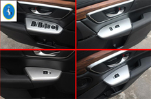 Внутренняя Панель Yimaautotrims для ручки двери, защитная крышка для переключателя окон, обшивка, 3 модели, подходит для Honda CRV CR-V 2017 - 2020 2024 - купить недорого
