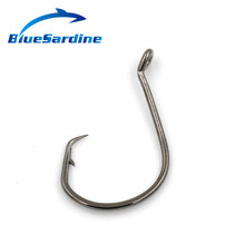 BlueSardine 50PCS High Carbon Steel Fishhook Barbed Sea Fishing Hooks Fish Anzol Anzuelos Fishing Tackle Large Size 2024 - buy cheap