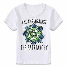 Детская одежда футболка с надписью «Pagans Against The Patriarchy» для мальчиков и девочек, футболки для малышей oal203 2024 - купить недорого