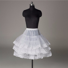 Short Petticoat with Lace Edge for Prom Wedding Dress Women A Line Underskirt Bridal Crinoline Jupon Petticoat 2018 HZL-13 2024 - buy cheap