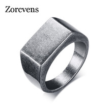 ZORCVENS Retro Style Silver Color Men Ring Unique Stainless Steel Rings for Men Rock Punk Jewelry Dropshipping 2024 - купить недорого