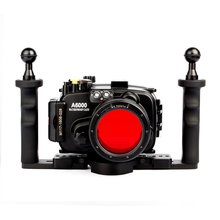 40M Waterproof Underwater Camera Housing Case Bag for Sony A6000 Camera With 16-50mm Lens + Red Filter + Two-hands Diving Handle 2024 - buy cheap