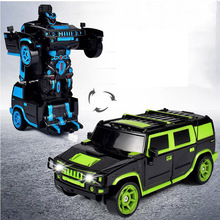 1:18 One-Button Deformation Car Robot Four-Way Remote Control Off-Road Vehicle Charging Remote Control Car Children's Toys 2024 - buy cheap