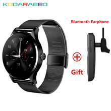 2018 K88H Smartwatch Bluetooth Relógio Inteligente Clássico De Metal De Saúde Monitor De Freqüência Cardíaca Para Android IOS Telefone Relógio Da Câmera Remota 2024 - compre barato