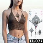 Water Transfer Beautiful flowers Temporary Tattoo Sticker glitter Chest totem Pattern body art Waterproof Fake Flash Tattoo - photo 2026