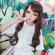 (Jiao02)Female Sweet Girl Resin Half Head Kigurumi BJD Eyes Crossdress Cosplay Japanese Anime Role Lolita Mask With Eyes And Wig 2024 - buy cheap