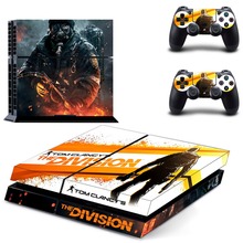 Новинка наклейка Tom Clancy's The Division наклейка на консоль PS4 Защитная пленка для консоли Sony Playstation 4 + контроллеры 2 шт. 4 шаблона 2024 - купить недорого