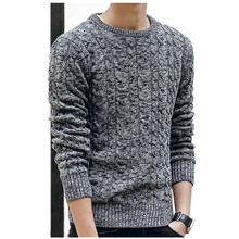 Мужской свитер с круглым вырезом, повседневный пуловер с длинными рукавами, зима 2019 2024 - купить недорого