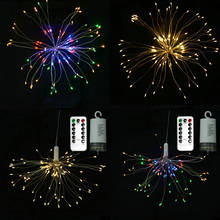 New 100/150Led Fireworks Lamp 8 Mode SMD0603 Copper Wire String Night Light Remote Control DIY Decoration Party Bar Wedding IP65 2024 - buy cheap