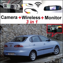 3 в 1, Wi-Fi камера заднего вида + беспроводной приемник + монитор зеркала, система резервного копирования для SEAT Cordoba 6K 6L 1999 ~ 2014 2024 - купить недорого