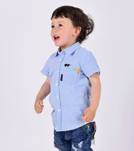 2018 Summer Kids Boy Shirts Fashion Striped Short Sleeve Tops For Children Cotton Shirts Kids Baby Girls Casual Clothing Gifts 2024 - buy cheap