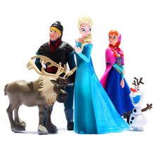 5 шт./компл. фигурки героев мультфильма Disney «Холодное сердце», принцесса Анна, Эльза, Кристофф, Свен Олаф, ПВХ модели кукол, коллекционные игрушки, подарок на день рождения 2024 - купить недорого