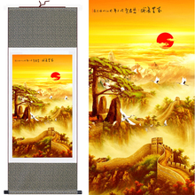 2014 novo! Pintura de parede "a grande parede", pinturas chinesas, decoração de casa, imagem moderna, arte de parede, rolo de seda 2024 - compre barato
