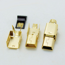 2 conjuntos de conexão de cabo usb mini 3 em 1, mini plugue usb banhado a ouro macho diy 2024 - compre barato