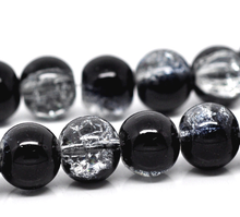 DoreenBeads 160pcs Black & Clear Crackle Glass Beads 10mm (B12245), yiwu 2024 - buy cheap