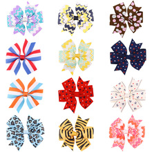 Printed Hair Hairpin Clip Ribbon Bow Turban For Children Newborn Kids Headwear Baby Girl Accessories Bowknot Cute Gifts Flag 2024 - buy cheap