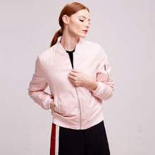 JuneLove 2019 autumn winter zipper padded parkas women bomber jacket black blue pink gray armygreen Women casual outwears 2024 - buy cheap