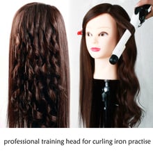 24" Training Head With Hair Maquiagem Dolls 65% Human Hair Mannequins For Sale Nice Hairdressing Head Dummy Great Mannequin Head 2024 - buy cheap