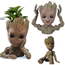 Boneco do homem árvore grutt, plugue de flores, figuras de ação, modelo bonito, pote de caneta de brinquedo, melhores presentes para crianças 2024 - compre barato