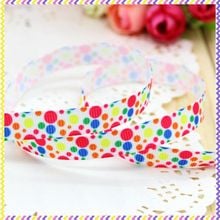 3/8'' Free shipping dots printed grosgrain ribbon headwear hair bow diy party decoration wholesale OEM 9mm B442 2024 - buy cheap