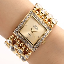 2017! Июль! Новинка! Золотистые Серебристые наручные часы с большим алмазным камнем, женские роскошные Дизайнерские наручные часы 2024 - купить недорого