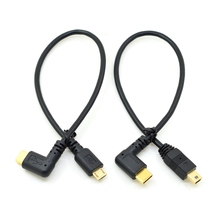 Кабель-переходник Micro USB/USB-C, Mini USB/USB-C, 25 см, угловой, для передачи данных, зарядки 2024 - купить недорого