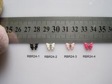 RBR24-Mini lazo de resina en forma de mariposa, 30 unids/bolsa, con diamantes de imitación de cristal, para decoración de uñas 2024 - compra barato