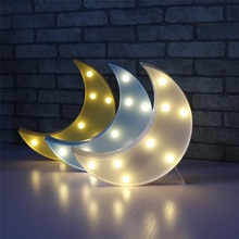 Decorative LED Night Light 3D Moon Neon Wall Table Lamp Christmas LED Lights Children's Bedroom Decoration Holiday Gift 2024 - buy cheap